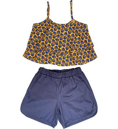 CONJUNTO ESTAMPA COMPOSÊ PAVÃO