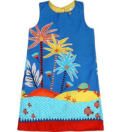 VESTIDO BARRADO ILHA DA FANTASIA