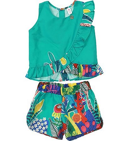 CONJUNTO ESTAMPA FLORES EM FESTA