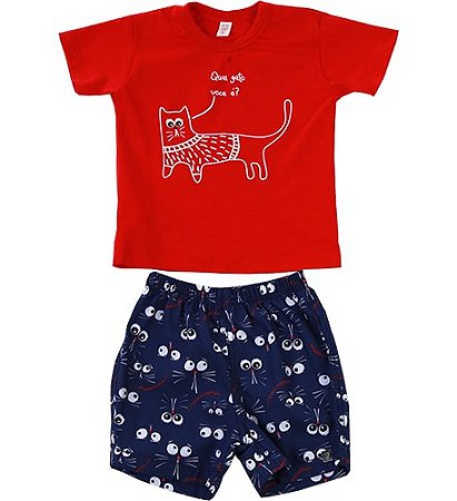 CONJUNTO BEBÊ ESTAMPA QUAL GATO É VOCÊ?