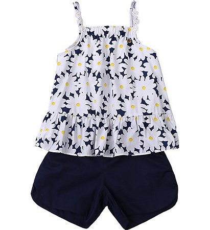 CONJUNTO ESTAMPA MARGARIDAS RENDADAS