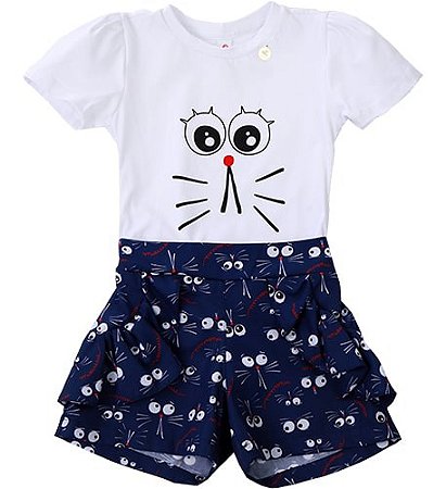 CONJUNTO ESTAMPA QUAL GATO É VOCÊ?