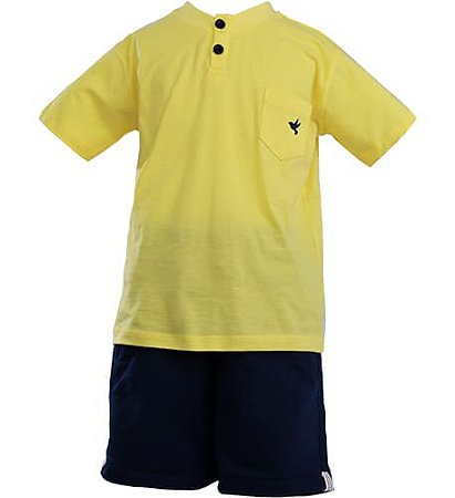 CONJUNTO BEBÊ BERMUDA MOLETOM E BLUSA