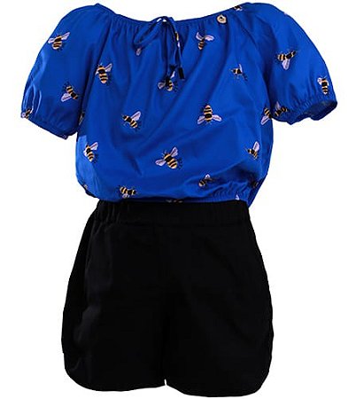 CONJUNTO ESTAMPA ABELINHA BZZZ