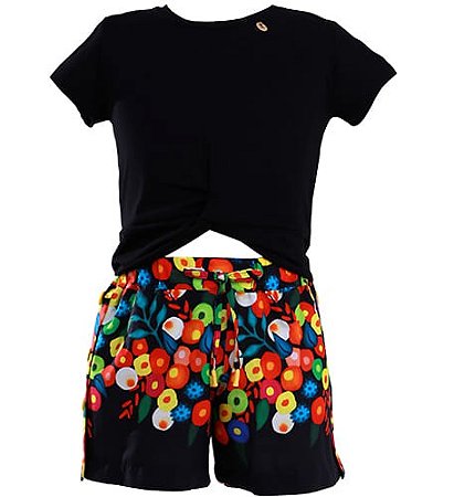 CONJUNTO ESTAMPA FLORES DO BOSQUE