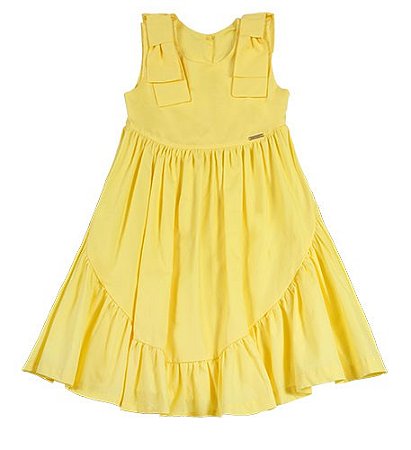 VESTIDO AMARELO LAÇO OMBRO