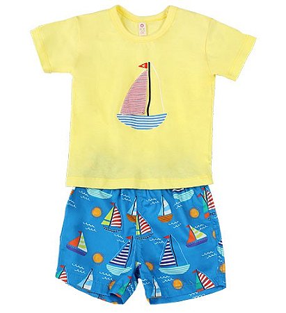 CONJUNTO BEBÊ ESTAMPA BARQUINHOS