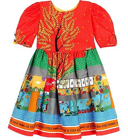 VESTIDO BARRADO FÁBRICA DIVERTIDA