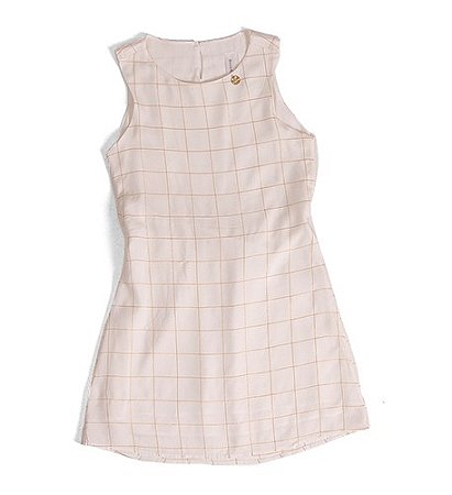 VESTIDO OFF WITHE COM DOURADO