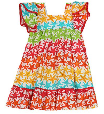 VESTIDO ESTRELAS MULTICORES