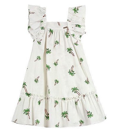 VESTIDO ESTAMPA COQUEIRO BORDADO