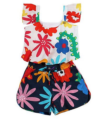 CONJUNTO ESTAMPA MAXI FLORES