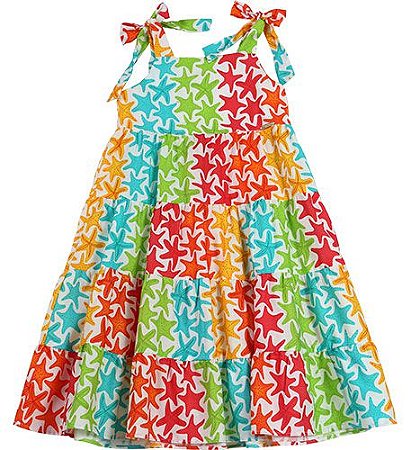 VESTIDO ESTAMPA ESTRELAS MULTICORES