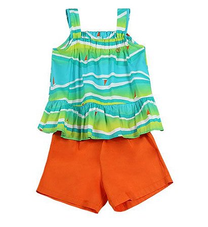 CONJUNTO ESTAMPA VELEIRO EM ALTO MAR