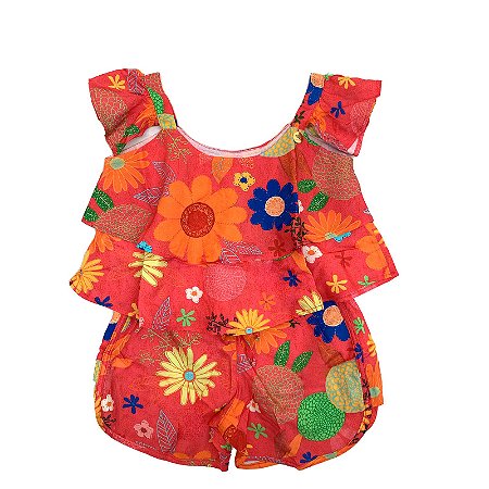 CONJUNTO ESTAMPA FLORES DE OUTONO