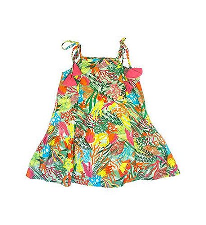 VESTIDO ESTAMPA MERGULHANDO FUNDO DO MAR