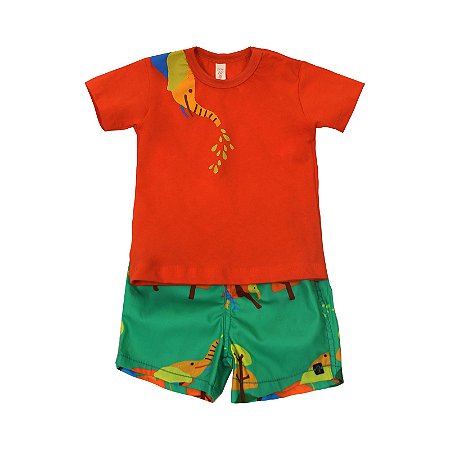 CONJUNTO BEBÊ SILK MAMAE ELEFANTE