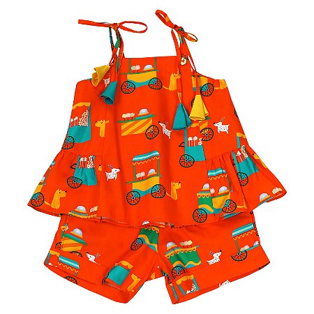 CONJUNTO ESTAMPA ALGODÃO DOCE E PIPOCA