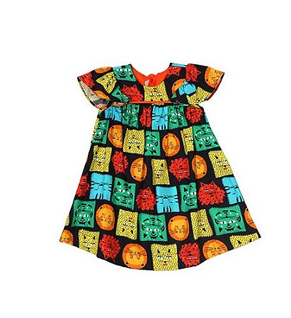 VESTIDO ESTAMPA SELF DOS ANIMAIS