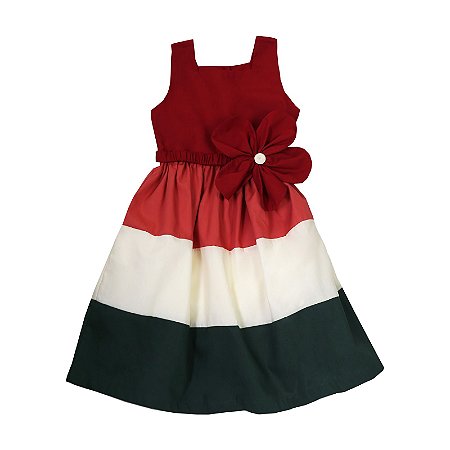 VESTIDO RECORTES MULTICORES