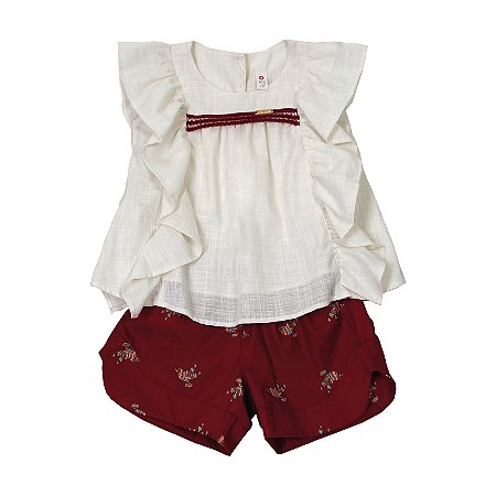 CONJUNTO ESTAMPA PASSARO PRECOCE