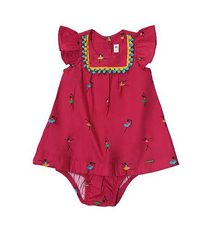 VESTIDO BEBÊ ESTAMPA BAILARINAS