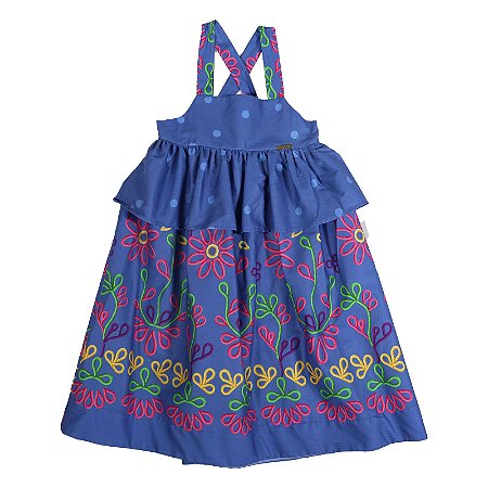 VESTIDO ESTAMPA BARRADO REBOLA XUXU