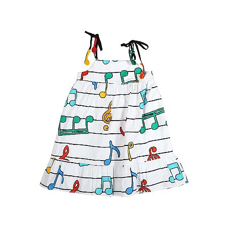 VESTIDO ESTAMPA NOTAS MUSICAIS