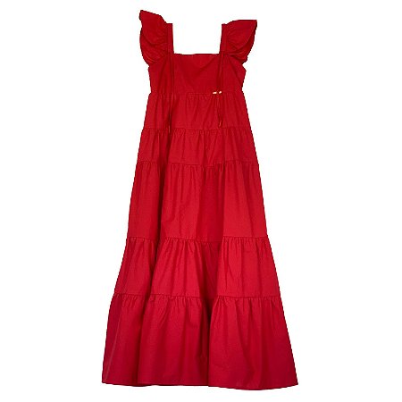 VESTIDO LISO VERMELHO