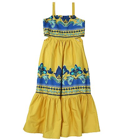 VESTIDO BARRADO LEMBRANÇA DOS MARES DA ITÁLIA