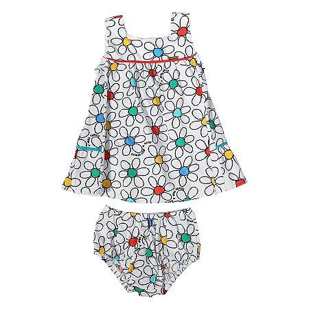 VESTIDO BEBÊ ESTAMPA APARECEU A MARGARIDA