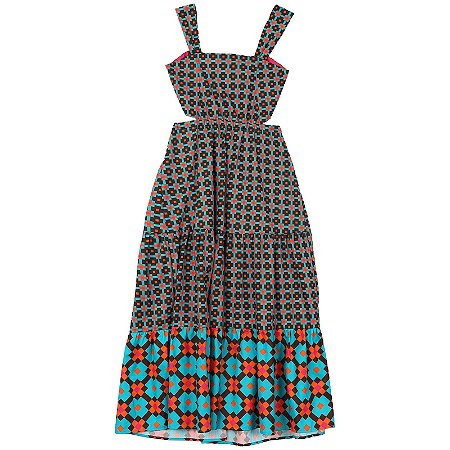 VESTIDO ESTAMPA POR QUE O QUADRADO TEM 4 LADOS?
