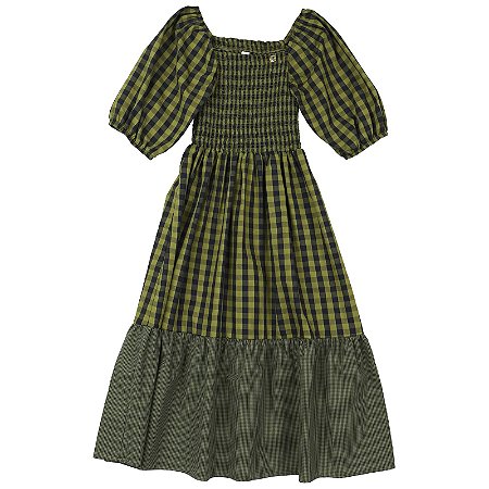 VESTIDO CONJUNTO XADREZ VERDE