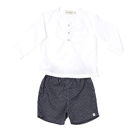 CONJUNTO  ESTAMPA LISO BRANCO
