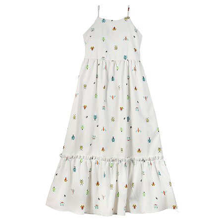 VESTIDO ESTAMPA BICHINHOS DE JARDIM OFF