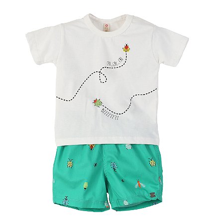 CONJUNTO ESTAMPA BICHINHOS NO JARDIM