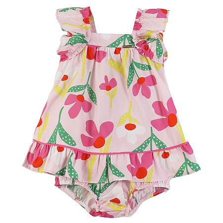 VESTIDO ESTAMPA  FLOR POR ONDE FOR
