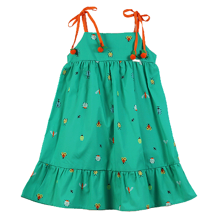VESTIDO ESTAMPA BICHINHOS NO JARDIM