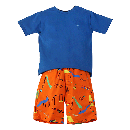 CONJUNTO ESTAMPA BRINCADEIRAS NO JARDIM
