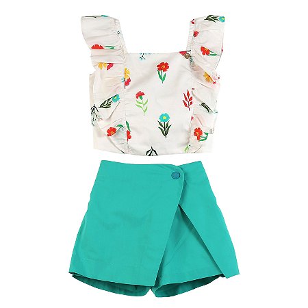 VESTIDO ESTAMPA FLORZINHAS LÁPIS DE COR OFF