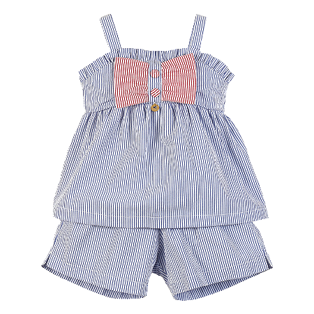 CONJUNTO LISTRADO AZUL E BRANCO
