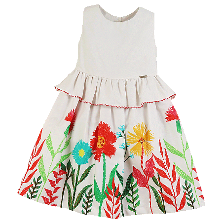 VESTIDO ESTAMPA JARDIM DA JUJU OFF