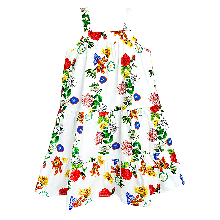 VESTIDO ESTAMPA FLOR DECALQUE HORTENCIA