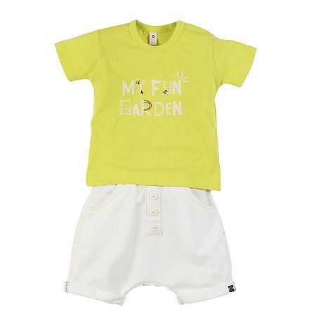 CONJUNTO ESTAMPA VERDE E OFF