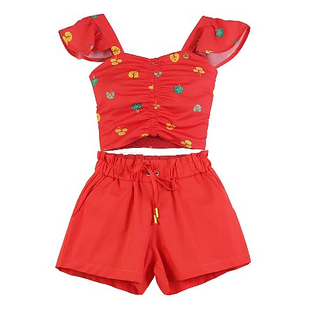 CONJUNTO ESTAMPA ÁRVORES BORDADAS
