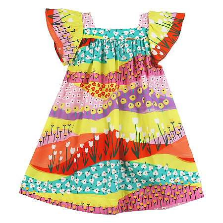 VESTIDO ESTAMPA JARDIM MONET