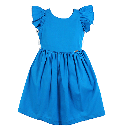 VESTIDO DECOTE AZUL