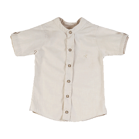 CAMISA MANGA CURTA BEGE