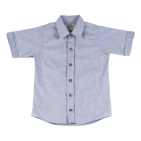 CAMISA MANGA CURTA BRANCO/AZUL