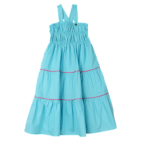 VESTIDO LISO AZUL